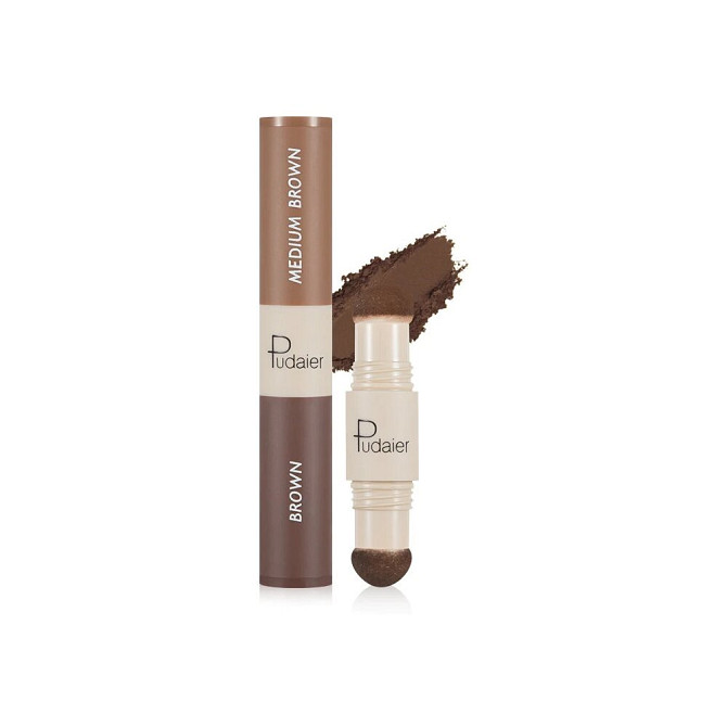 Pudaier Набор для бровей Perfect 2 In 1 eyebrow & hairline powder pen, taupe  - изображение 1