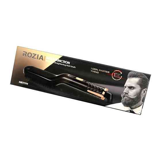 Мужская расческа для выпрямления волос Rozia HR7111/ Расческа для бороды / Профессиональная расческа 