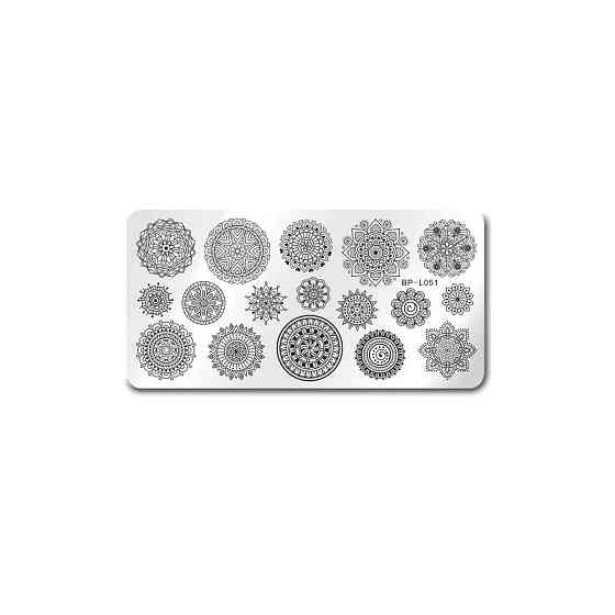 Born Pretty пластина BP-L051 12 х 6 см серебристый 