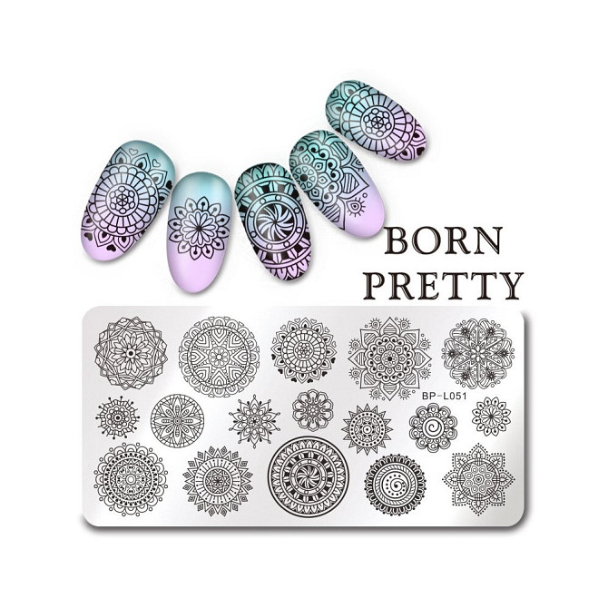 Born Pretty пластина BP-L051 12 х 6 см серебристый  - изображение 3