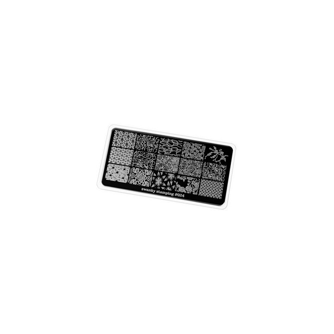 Swanky Stamping пластина 024 12 х 6 см black  - изображение 1