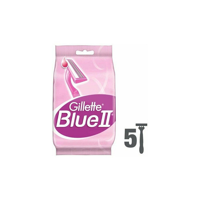 Бритвы одноразовые комплект 5 шт., GILLETTE (Жиллет) BLUE 2, для женщин  - изображение 3