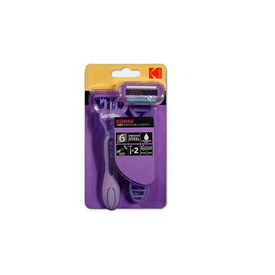 Станок бритвенный одноразовый женский Disposable Lady 6 лезвия, 2 шт 