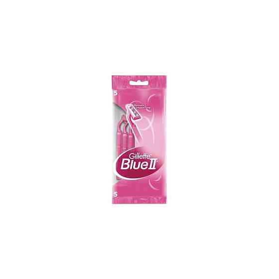 Бритвы одноразовые комплект 5 шт, комплект 3 шт, GILLETTE (Жиллет) BLUE 2, для женщин 