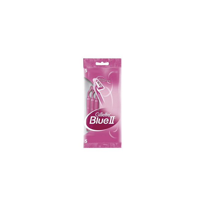 Бритвы одноразовые комплект 5 шт, комплект 3 шт, GILLETTE (Жиллет) BLUE 2, для женщин  - изображение 1