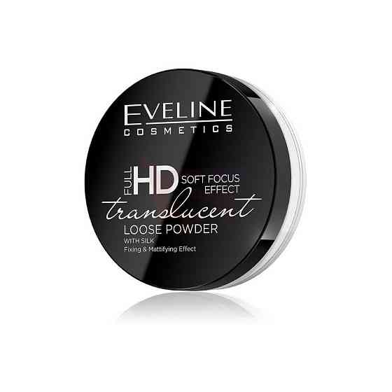 Пудра для лица Eveline Full HD Translucent, фиксирующая, тон универсальный 