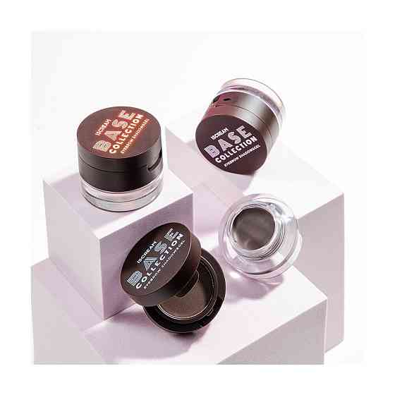 Тени и гель для бровей ISCREAM BASE 2 в 1 тон 01 (dark taupe) 