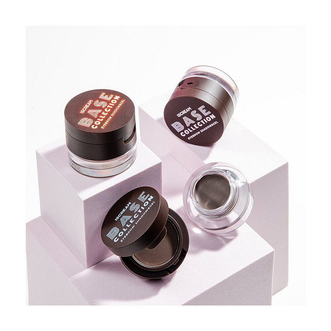 Тени и гель для бровей ISCREAM BASE 2 в 1 тон 01 (dark taupe)  - изображение 3