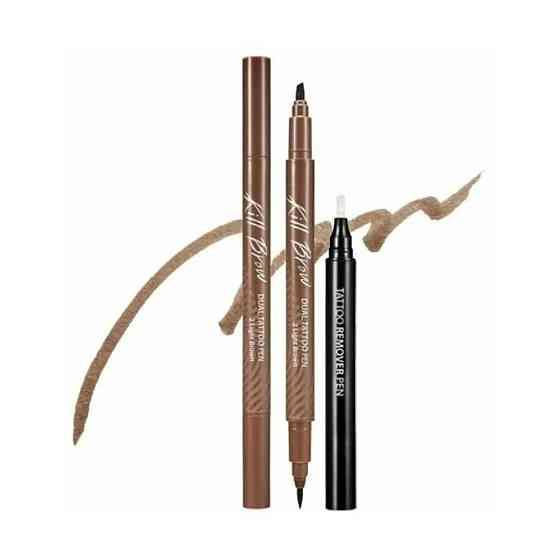 CLIO Маркер для бровей Kill Brow Dual Tattoo Pen Set (02 Light Brown) 