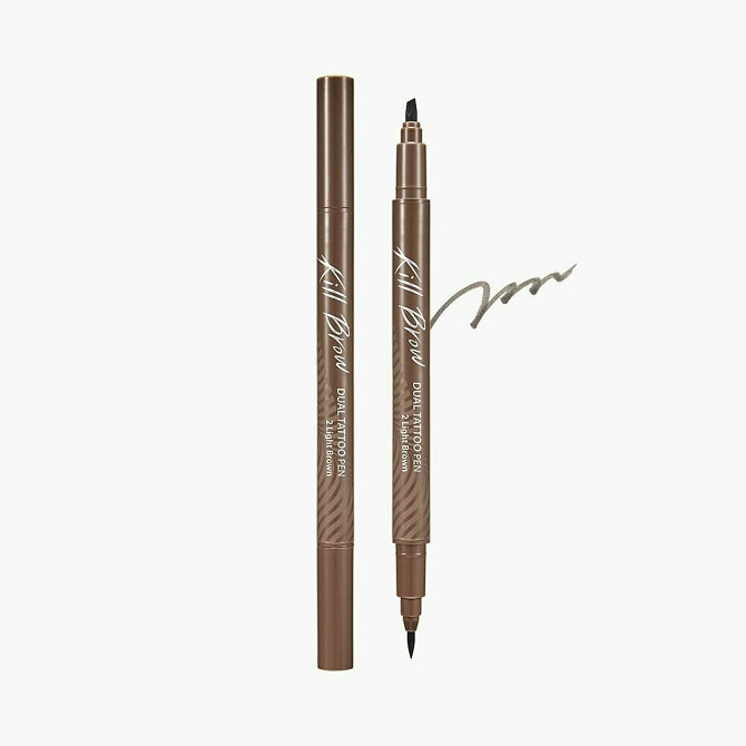 CLIO Маркер для бровей Kill Brow Dual Tattoo Pen Set (02 Light Brown)  - изображение 1