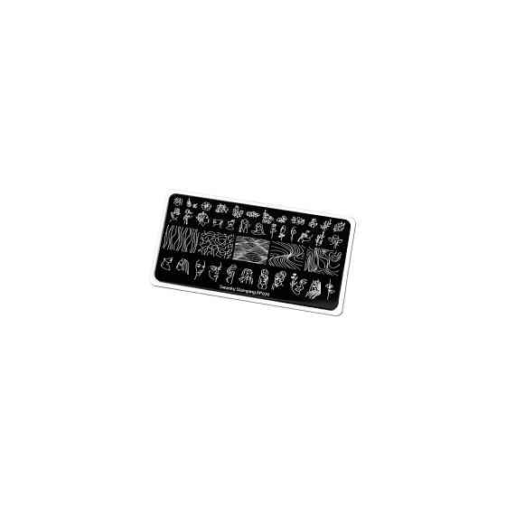 Swanky Stamping пластина 070 12 х 6 см серебристый 