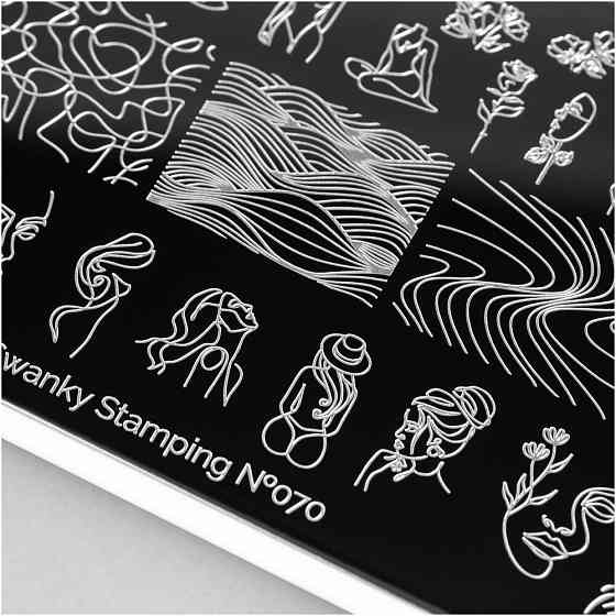 Swanky Stamping пластина 070 12 х 6 см серебристый 
