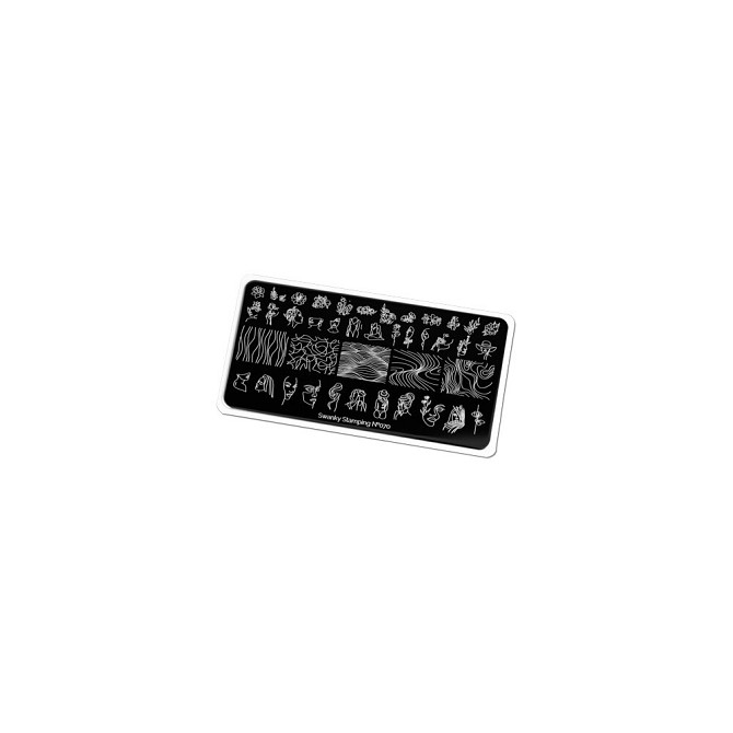 Swanky Stamping пластина 070 12 х 6 см серебристый  - изображение 1