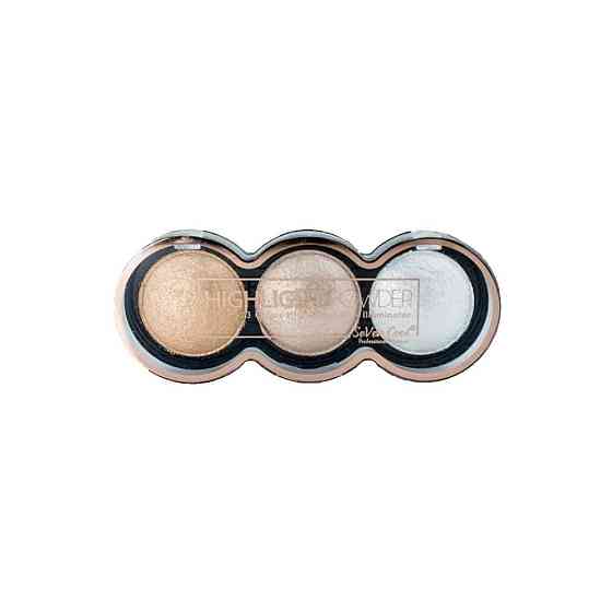 SeVen Cool Хайлайтер для лица Highligh Powder 3 Colors Highlighter Kit - Illuminator, 03 