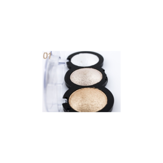 SeVen Cool Хайлайтер для лица Highligh Powder 3 Colors Highlighter Kit - Illuminator, 03 