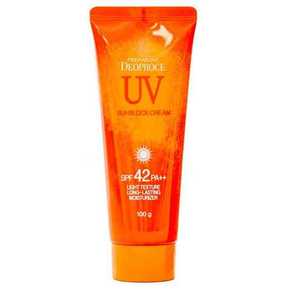 Крем Солнцезащитный Для Лица И Тела Deoproce Uv Sunblock Cream Spf42 Pa++ 100г 