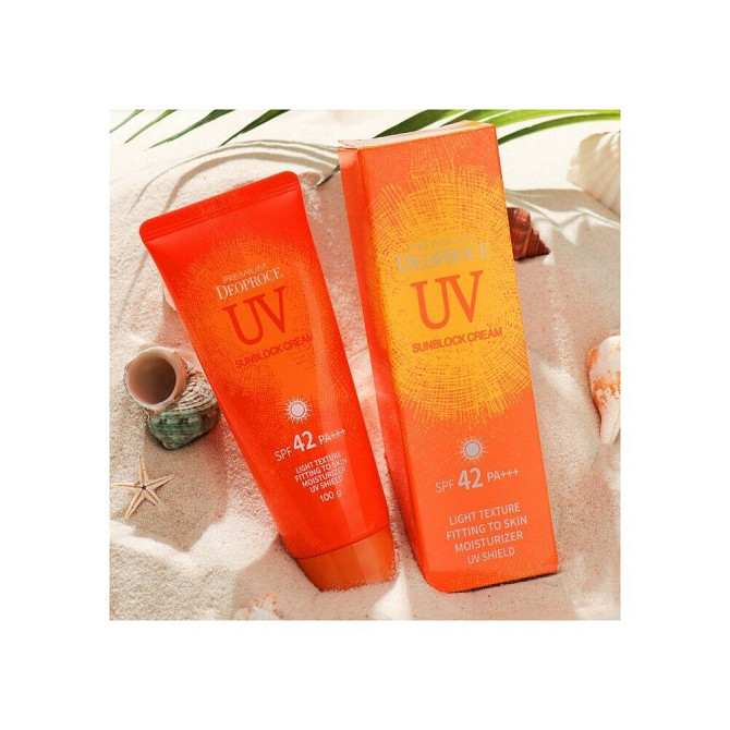 Крем Солнцезащитный Для Лица И Тела Deoproce Uv Sunblock Cream Spf42 Pa++ 100г  - изображение 3