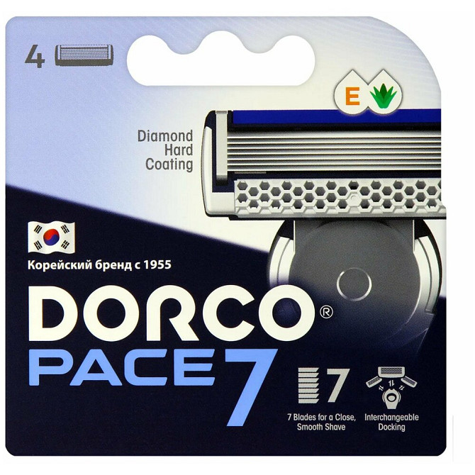 Оригинальные сменные кассеты Dorco PACE 7, 4шт  - изображение 3