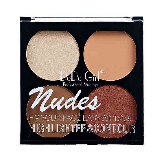 DoDo Girl палетка хайлайтер и корректор для лица Nudes highlight & countour, 02 