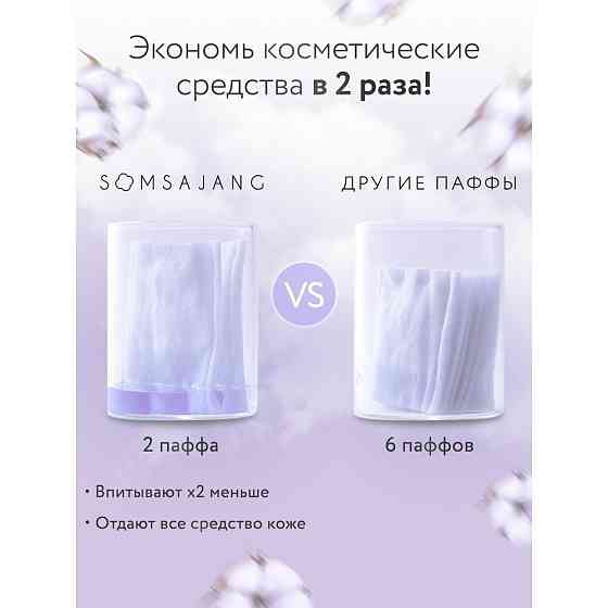 Ватные диски для лица и снятия макияжа паффы прошитые 1002шт 