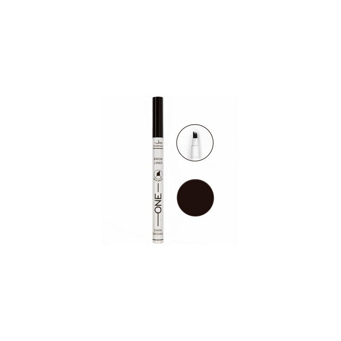 Jeanmishel Подводка-фломастер микроблейдинг для бровей One, оттенок 03 Dark Brown  - изображение 3