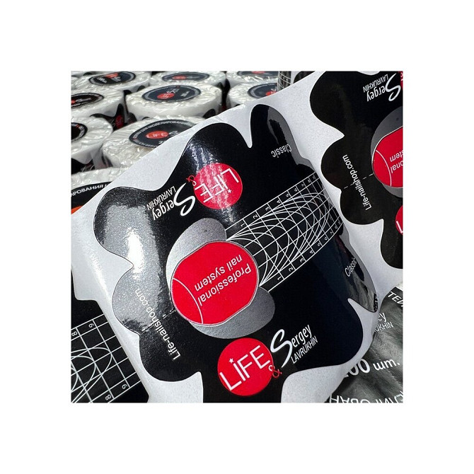LIFE & Sergey Lavrukhin, формы для моделирования искусственных ногтей, 500 шт  - изображение 3