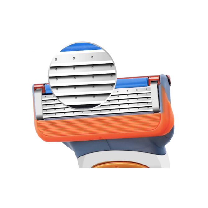 Набор сменных кассет, лезвия для бритв, 4 шт. Совместимы с Gillette Fusion.  - изображение 2