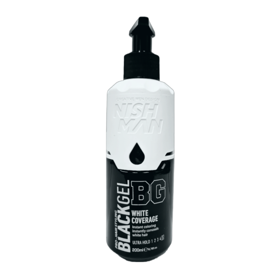 Гель для волос NISHMAN Ultra Hold Hair STYLING 5 BG BLACK GEL (WHITE COVERAGE) 