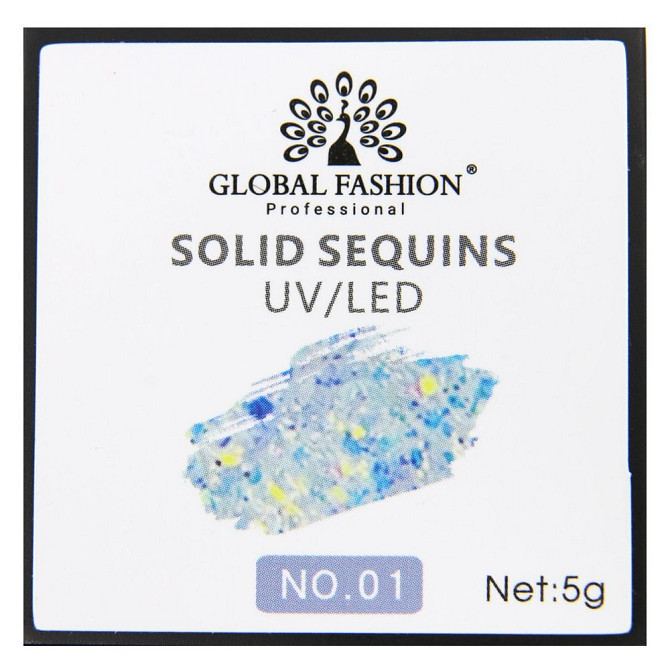 Global Fashion Solid Sequins color gel, 5 г  - изображение 3