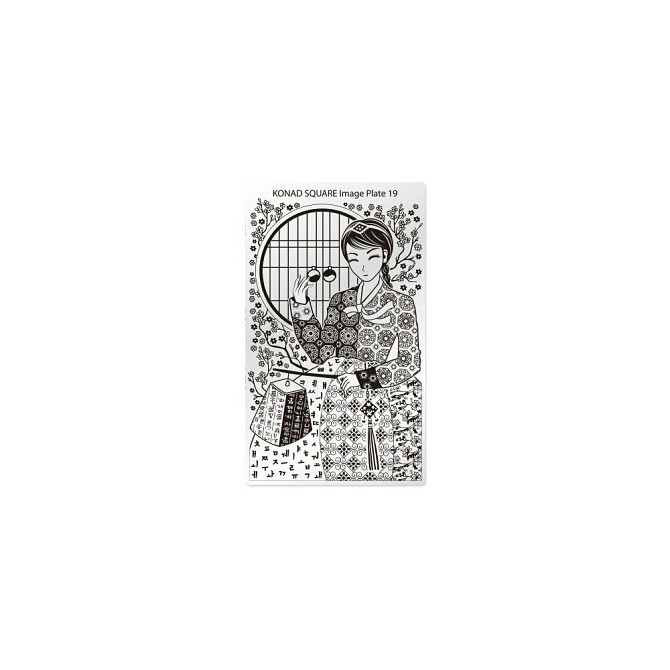 Пластины прямоугольные для стемпинга Konad Square Image Plate19  - изображение 1