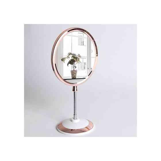 Зеркало наст пласт/мет нож гиб овал (2) MAGIC GOLD 14*17/14,5*30,5см увел мед/бел к/кор 2785849 