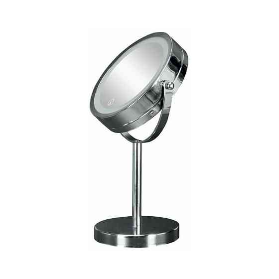 Косметическое зеркало на подставке Kleine Wolke Bright LED-Mirror, 17,5х12х29,5 см, цвет серебряный 