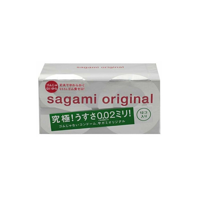Ультратонкие презервативы Sagami Original 0.02 - 12 шт.  - изображение 1