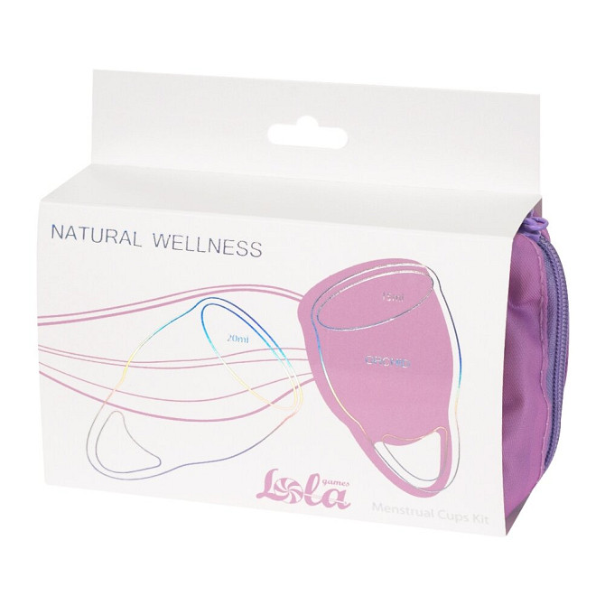 Lola games  Набор менструальных чаш Natural wellness, малиновый  - изображение 1