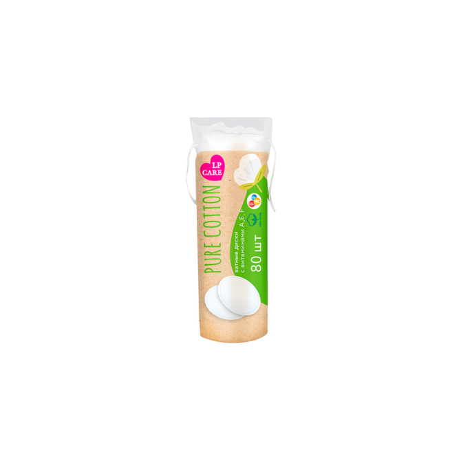 Диски ватные LP CARE PURE COTTON с витаминами A, E, F 80 шт  - изображение 2