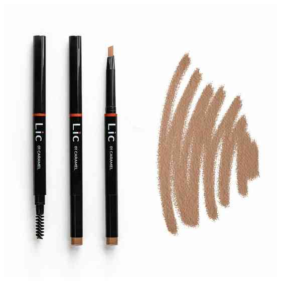 Карандаш механический для бровей с треугольным грифелем Mechanical eyebrow penci LIC (04 Brown) 