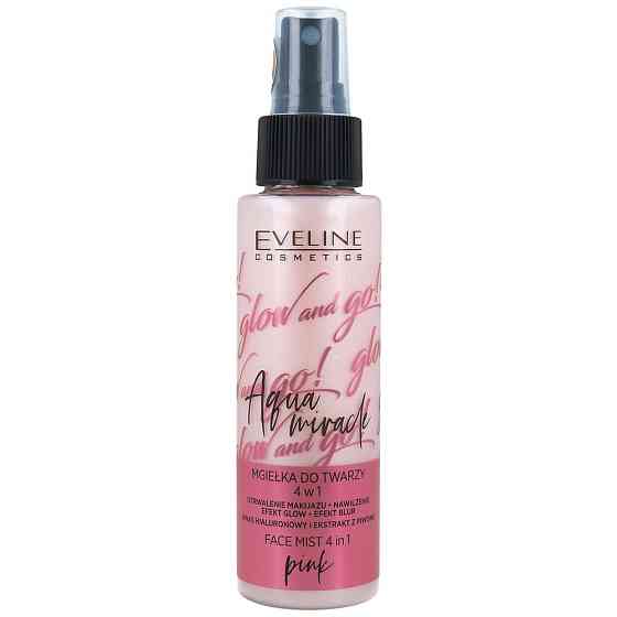 Eveline Cosmetics Фиксатор для макияжа Glow And Go! Aqua Miracle Face Mist, 110 мл, pink 