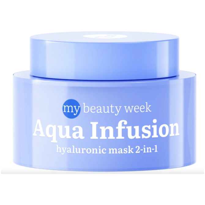 Маска для лица 7DAYS My beauty week Aqua infusion 2 в 1, увлажняющая, с гиалуроновой кислотой, 50мл  - изображение 1