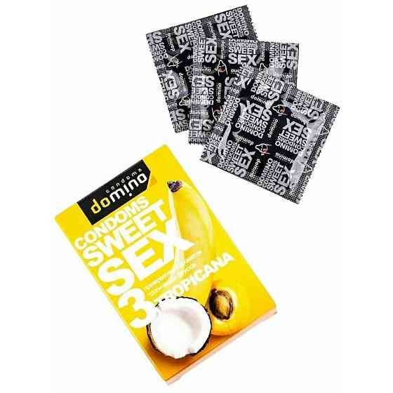Презервативы ароматизированные DOMINO Sweet Sex с ароматом тропических фруктов, 2 упаковки, 6 шт. 