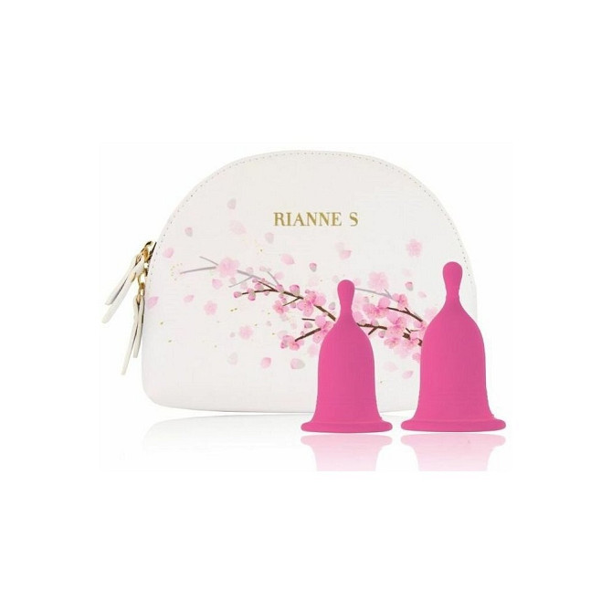 Rianne S Набор из 2 розовых менструальных чаш Cherry Cup  - изображение 3