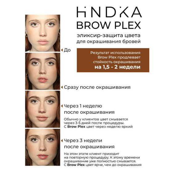 NOVEL HINDIKA Эликсир-защита цвета для окрашивания бровей BrowPlex, 15 мл 