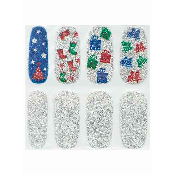 Наклейки новогодние для экспресс-маникюра на клеевой основе Effect Nails (018), IRISK professional,  