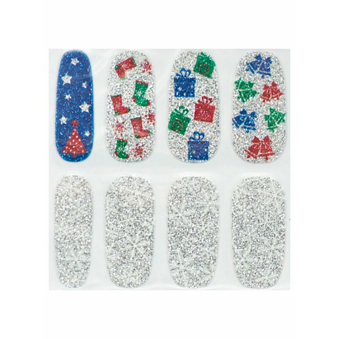 Наклейки новогодние для экспресс-маникюра на клеевой основе Effect Nails (018), IRISK professional,   - изображение 1