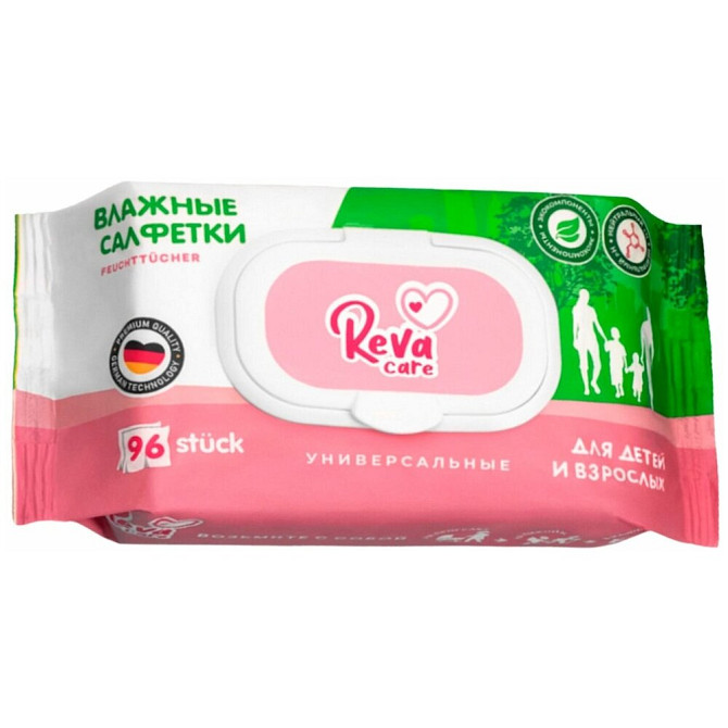 Салфетки влажные Reva Сare универсальные для детей и взрослых 96шт (10 шт.)  - изображение 2