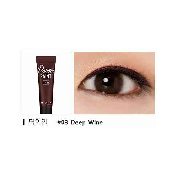 MISSHA Подводка для глаз с кисточкой PALETTE PAINT LINER DEEP WINE (вино ) 