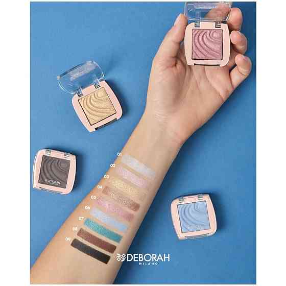 Тени для век водостойкие, Deborah Milano, Color Lovers, тон 08, насыщенный коричневый, 3.5 г 