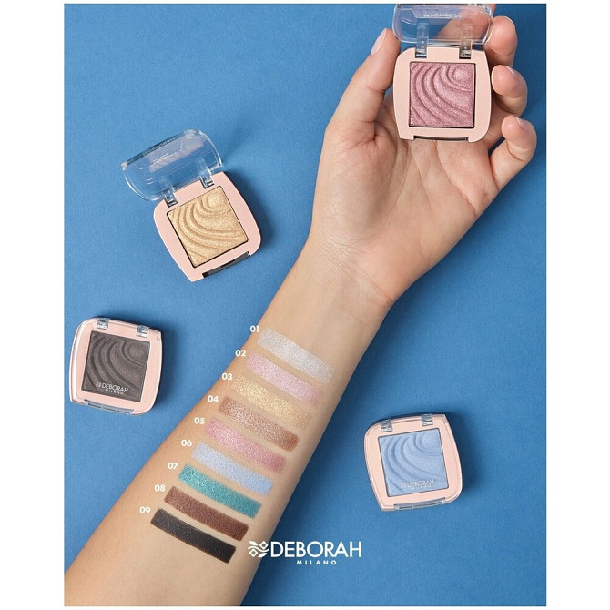 Тени для век водостойкие, Deborah Milano, Color Lovers, тон 08, насыщенный коричневый, 3.5 г  - изображение 3