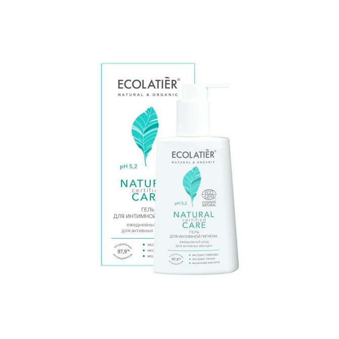 ECOLATIER Гель для интимной гигиены Natural Certified Care, 250 мл  - изображение 1