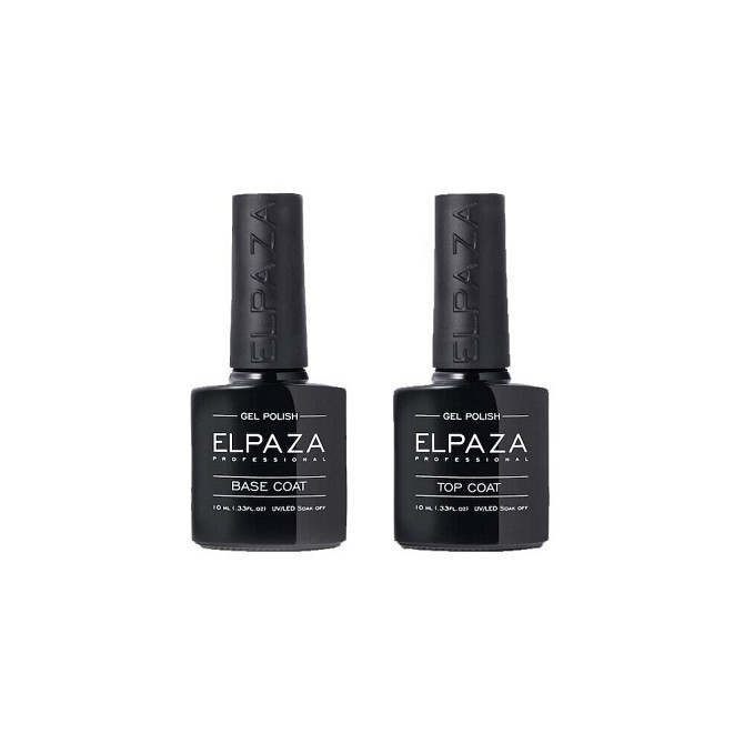 ELPAZA Набор для маникюра Base Coat + Top Coat, прозрачный, 10 мл  - изображение 1
