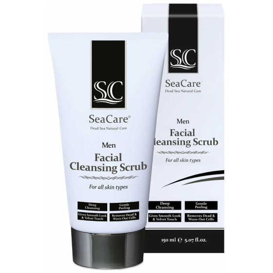 SeaCare мужской очищающий скраб для лица Facial Cleansing Scrub, 150 мл 